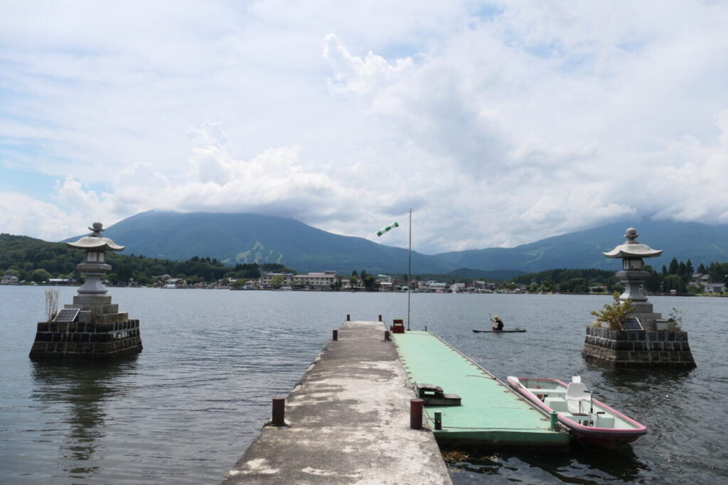 長野県信濃町 野尻湖 琵琶島 宇賀神社