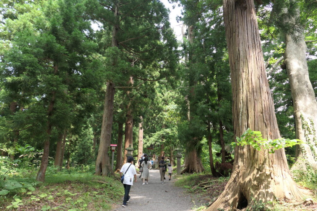 長野県信濃町 野尻湖 琵琶島 宇賀神社 参道