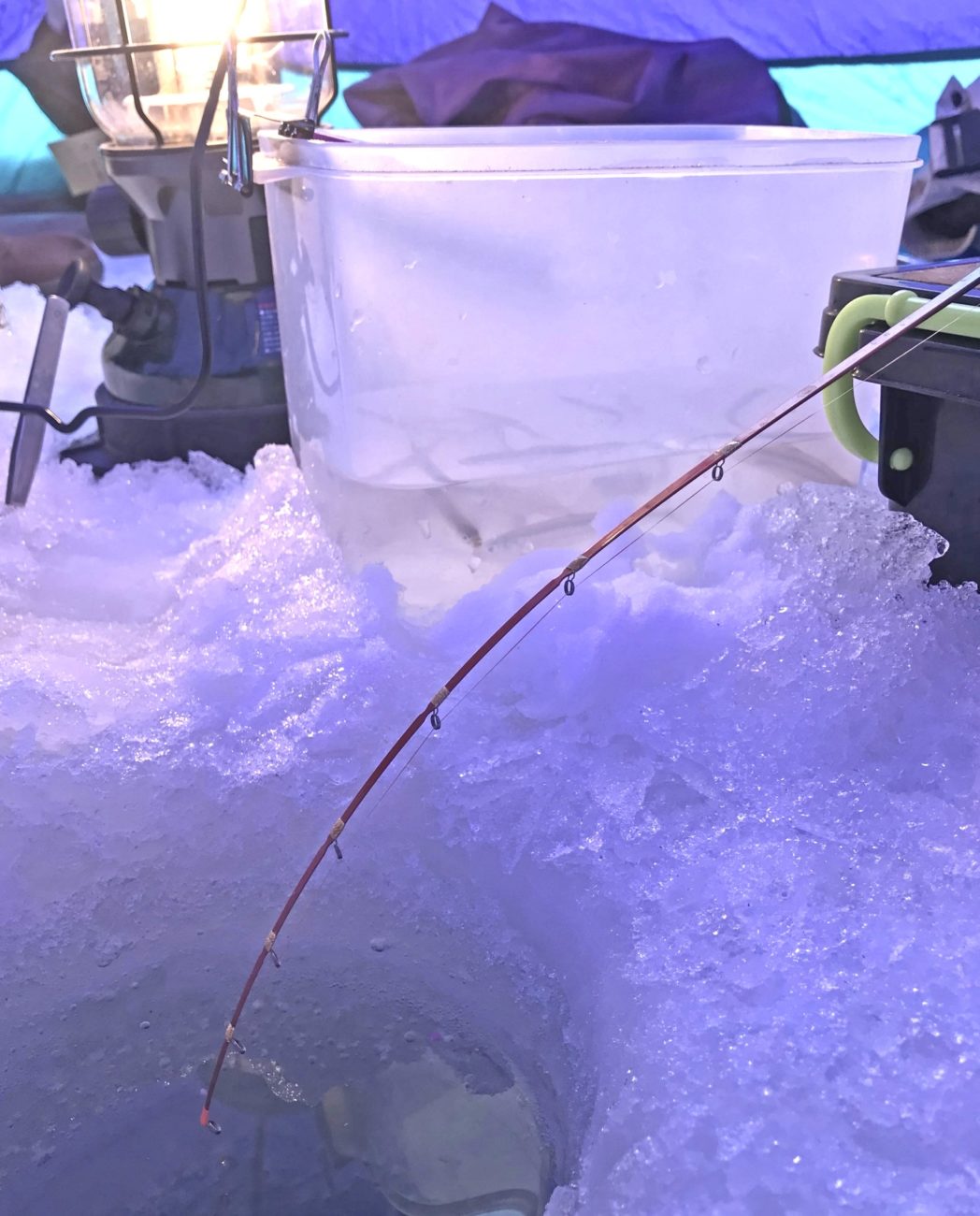 霊仙寺湖のワカサギ釣り