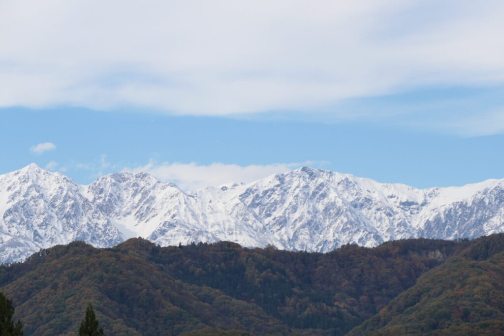 小川村アルプス展望広場 北アルプス