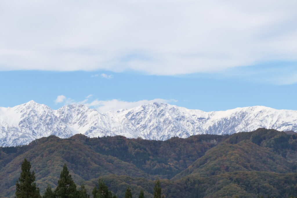 小川村アルプス展望広場 北アルプス