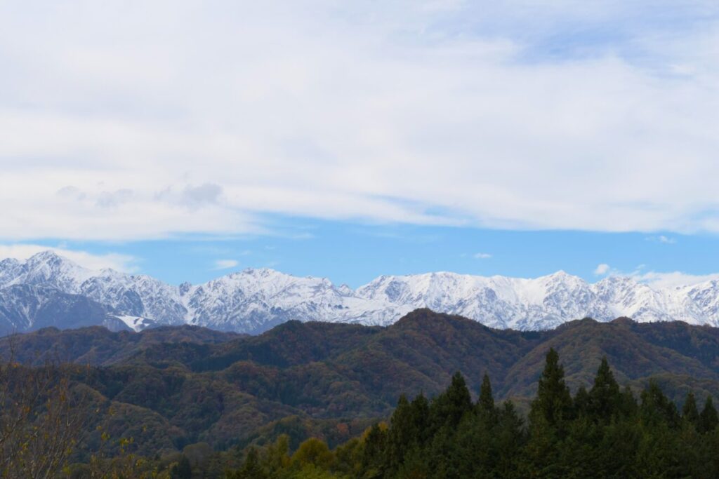 小川村 アルプス展望広場 景色