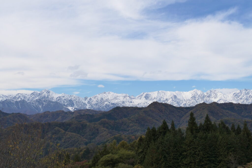 小川村アルプス展望広場 北アルプス