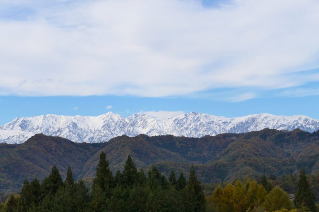 小川村 アルプス展望広場 景色
