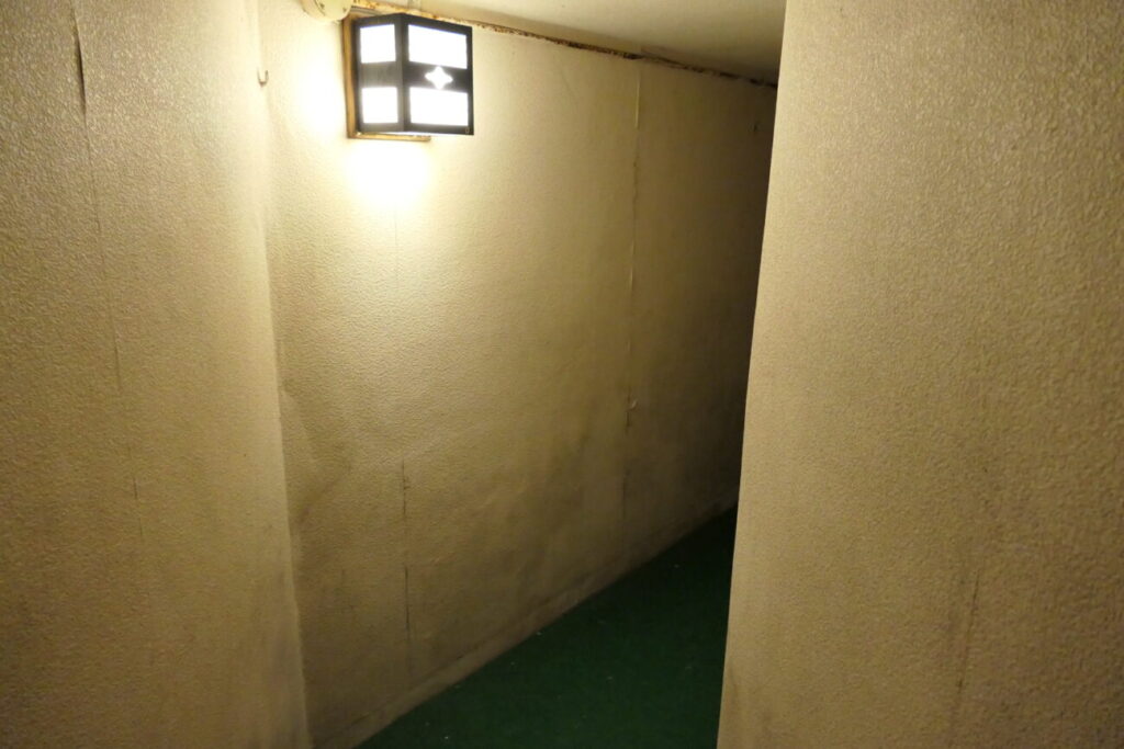 長野 世界平和聖観世音菩薩(平和観音) 大悲殿にある一光三尊阿弥陀如来へ続く地下室