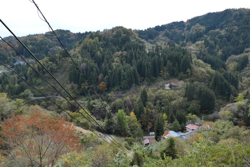 小川村 縄文おやき 小川の庄本店からの景色