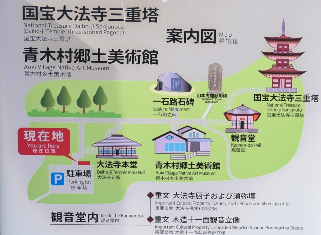 青木村 大法寺 案内図