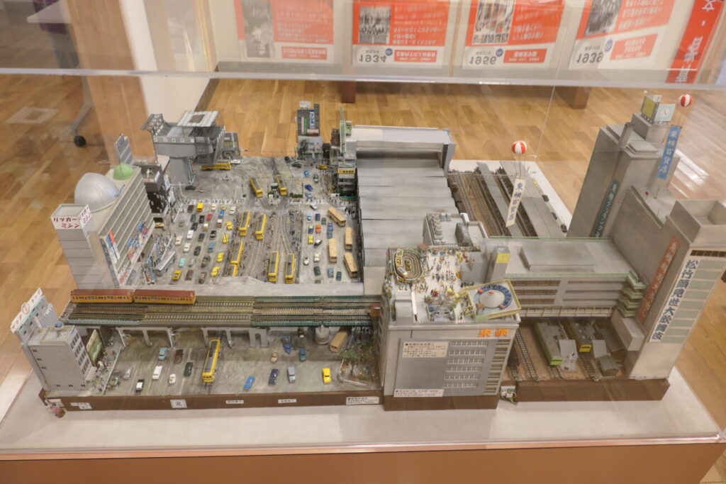 五島慶太未来創造館の展示室にある渋谷ジオラマ