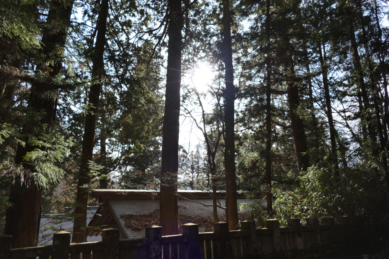 大町市 仁科神明宮の境内